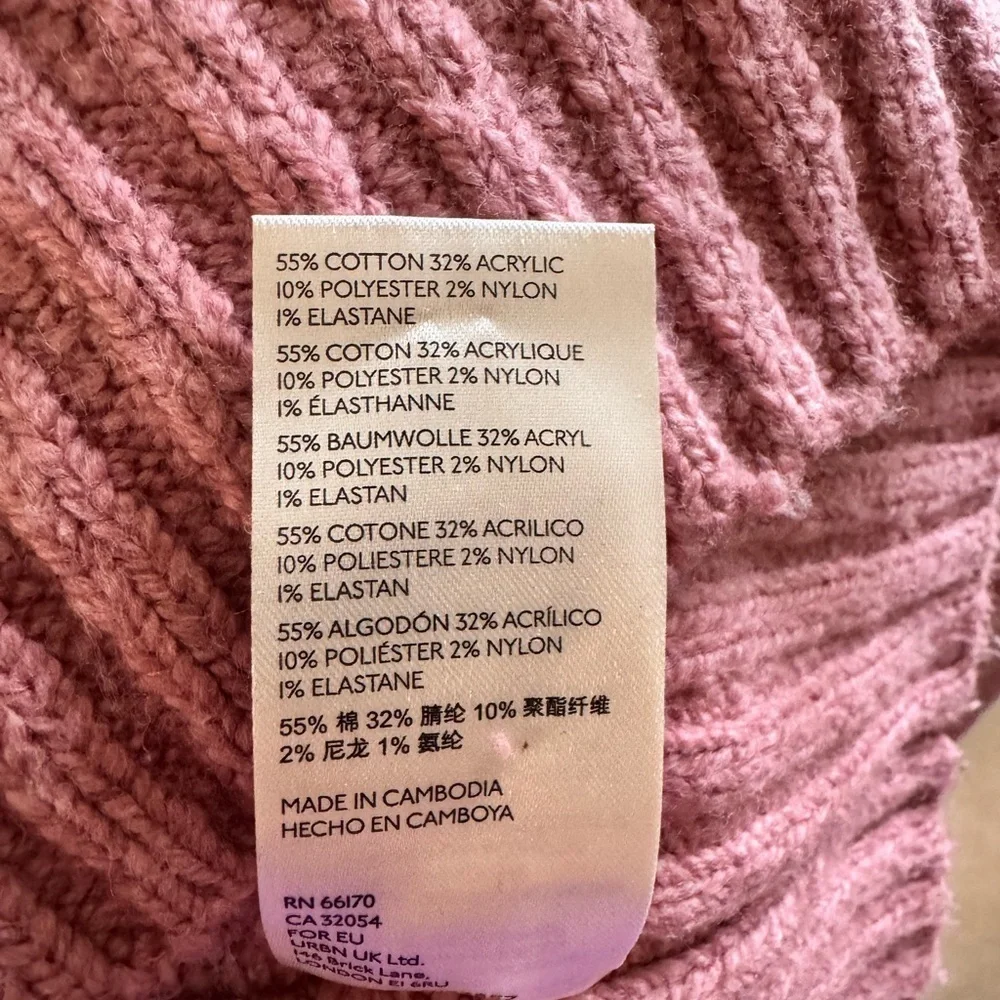 Free People Pink Oversized Sweater | XS fits S/M | Cozy Knit Slouchy Pullover